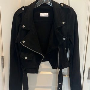 James - womens crop asymmetrical moto jacket - Size Small-  great condition